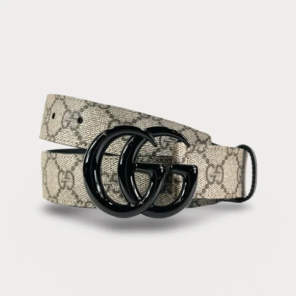 Gucci Beige and Black Women's Belt - Picture 1 of 7